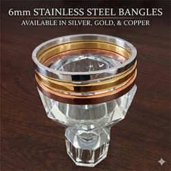 6mm Flat Silver Bangle