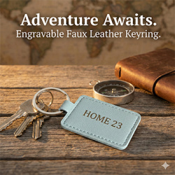 Rectangle Leathrette Keyring