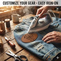 Oval Leatherette Iron-on Patch